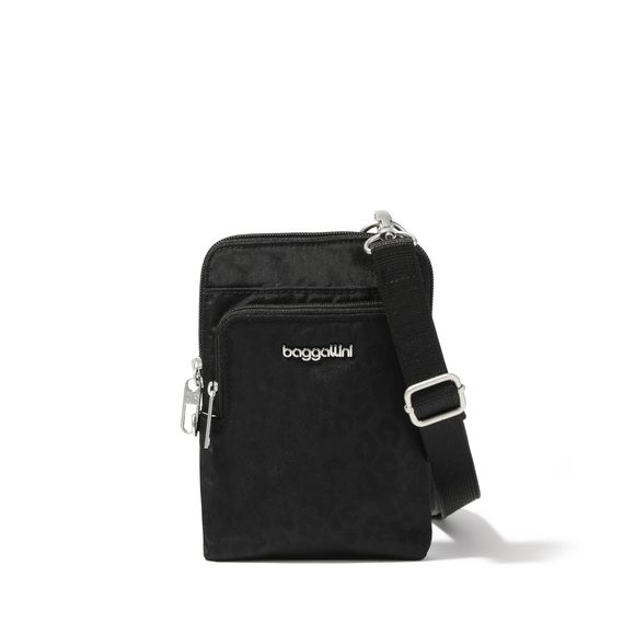 Securtex Anti-Theft Activity Crossbody Bag Black Cheetah :P - Picture 1 of 6